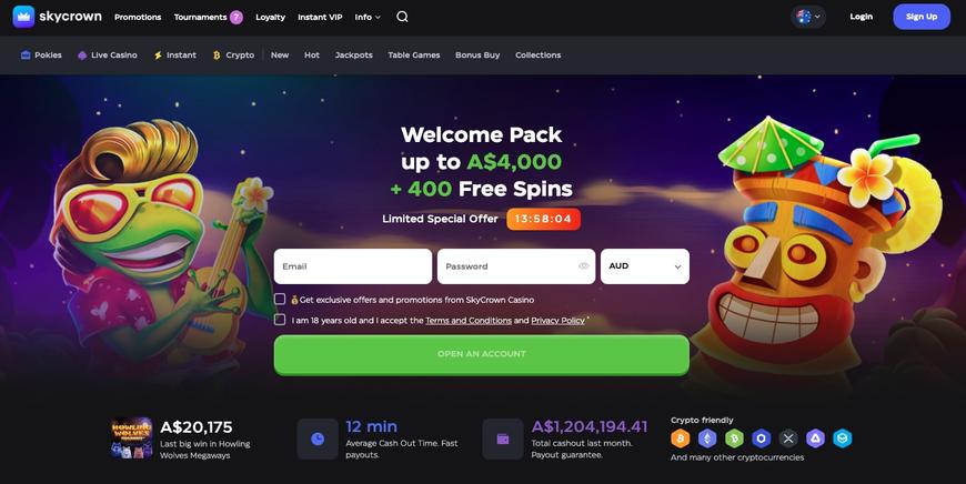 SkyCrown Casino Bonus Promotions Page